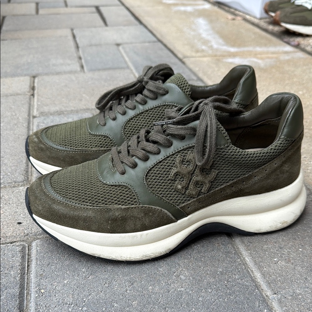 Tory Burch shoes 9.5 Olive Green Sneakers matcha